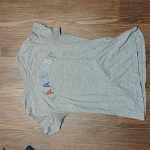 Kids Large Gray Athletic Cotton T-Shirt